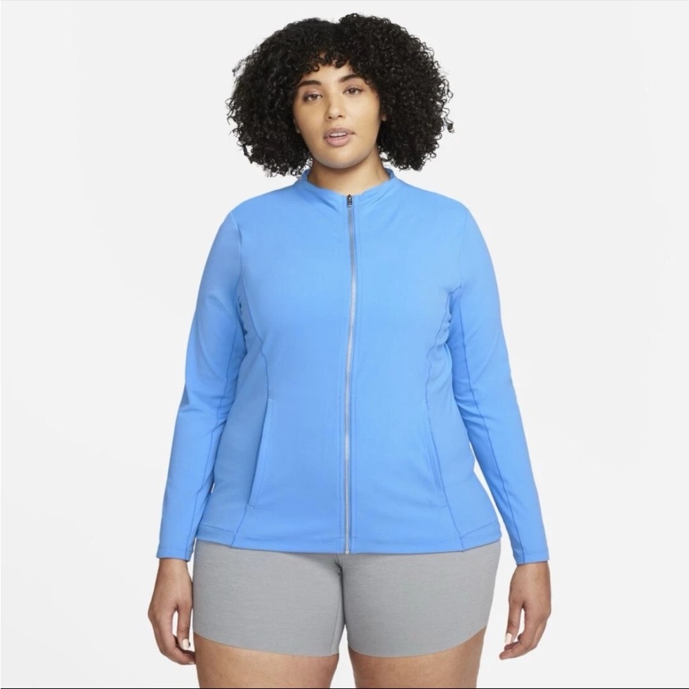 Nike Yoga Luxe Dri-FIT Women's Full-Zip Jacket Blue Plus Size 2X DM3972-462